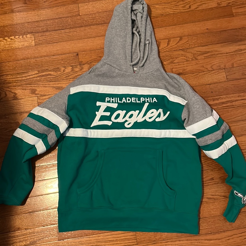 Eagles Mitchel and Ness Coaches Hoodie